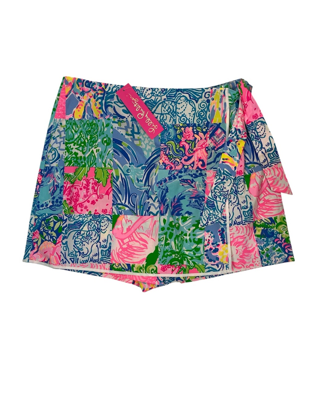 Lilly Pulitzer‎ Simona Wrap Skort NWT Size 10 Patchwork Preppy Golf Coastal
